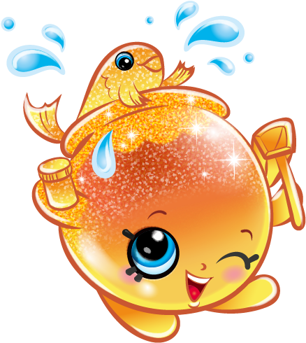 Flake Clipart Shopkins - Shopkins Season 4 Goldie Fish Bowl (576x495), Png Download