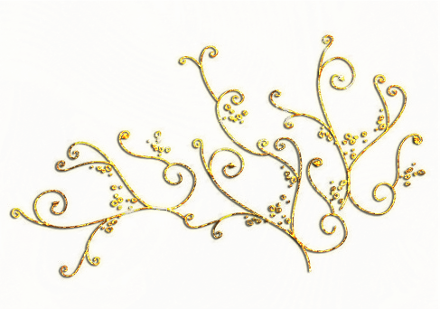 Gold Png By Theartist On Deviantart - Vector Floral Swirl Ornament (487x342), Png Download