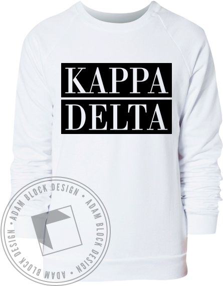 Kappa Delta Block Sweatshirt - Long-sleeved T-shirt (464x585), Png Download