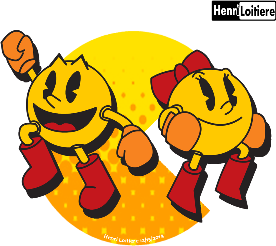 Pacman And Mspacman By Mariohenri On Deviantart - Pac Man Ms Pac Man (1024x1024), Png Download