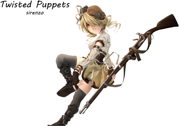 Free Wallpaper Of Anime Woman Firing Guns - Anime Girl With Rifle Render (900x651), Png Download