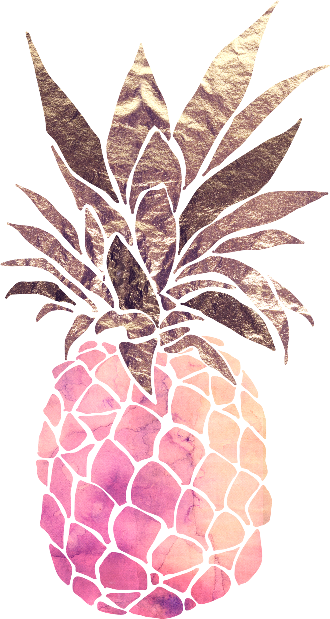 Pink Drawing Pineapple (1104x2048), Png Download