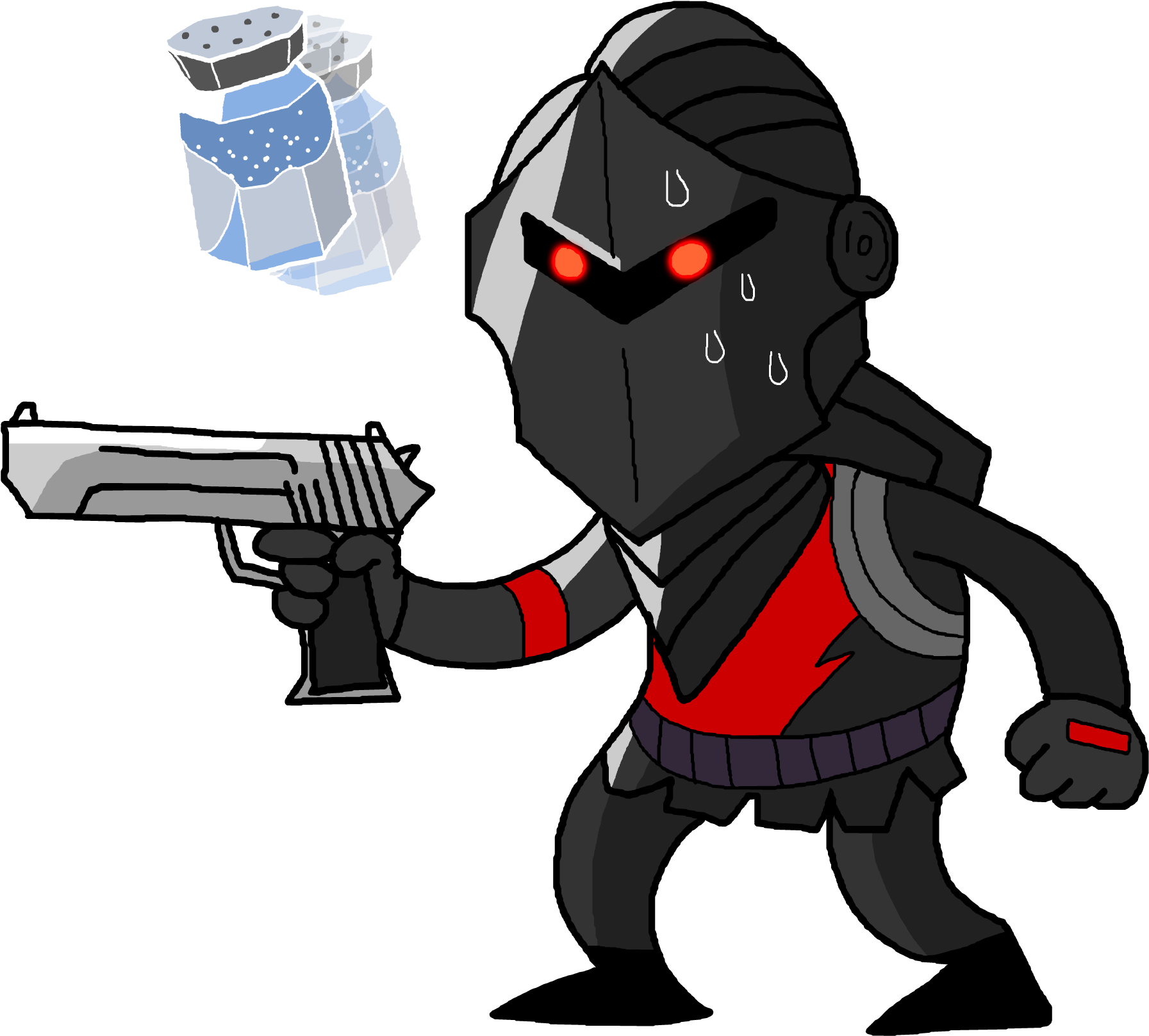 Drawing Of My Interpretation Of The Black Knight Skin (1920x1920), Png Download