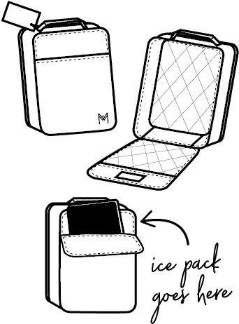 Clip Montiico Insulated Dinosaur Pre Order Little Preorder - Montiico Insulated Lunch Bag (500x500), Png Download