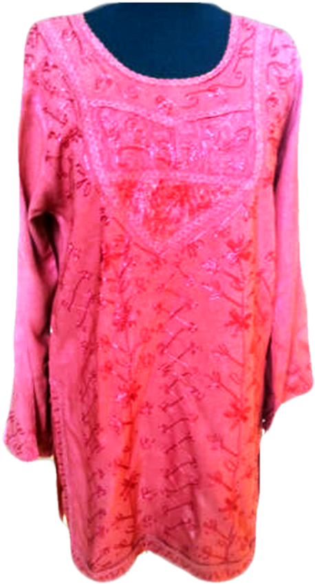 Womens Noorani Fashion Short Indian Embroidered Kurta - Embroidery (1000x1000), Png Download