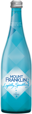 750ml Glass - ' - Mt Franklin Sparkling Water (368x384), Png Download
