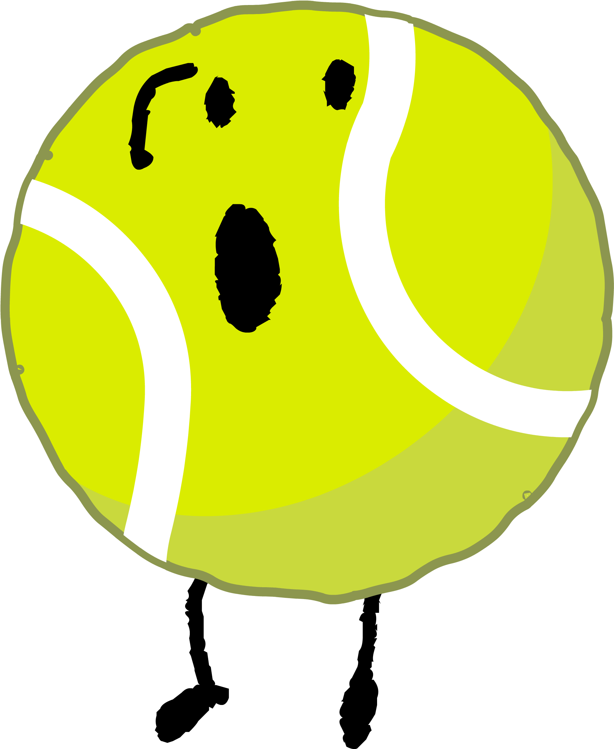 Image Ball Intro Png Battle For Dream - Bfb Tennis Ball Intro (2090x2469), Png Download