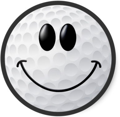 Smiling Golf Ball - Golf Ball Smiley Face Cartoons (500x500), Png Download