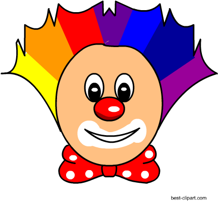 Birthday Clown Clip Art - Clown (450x450), Png Download