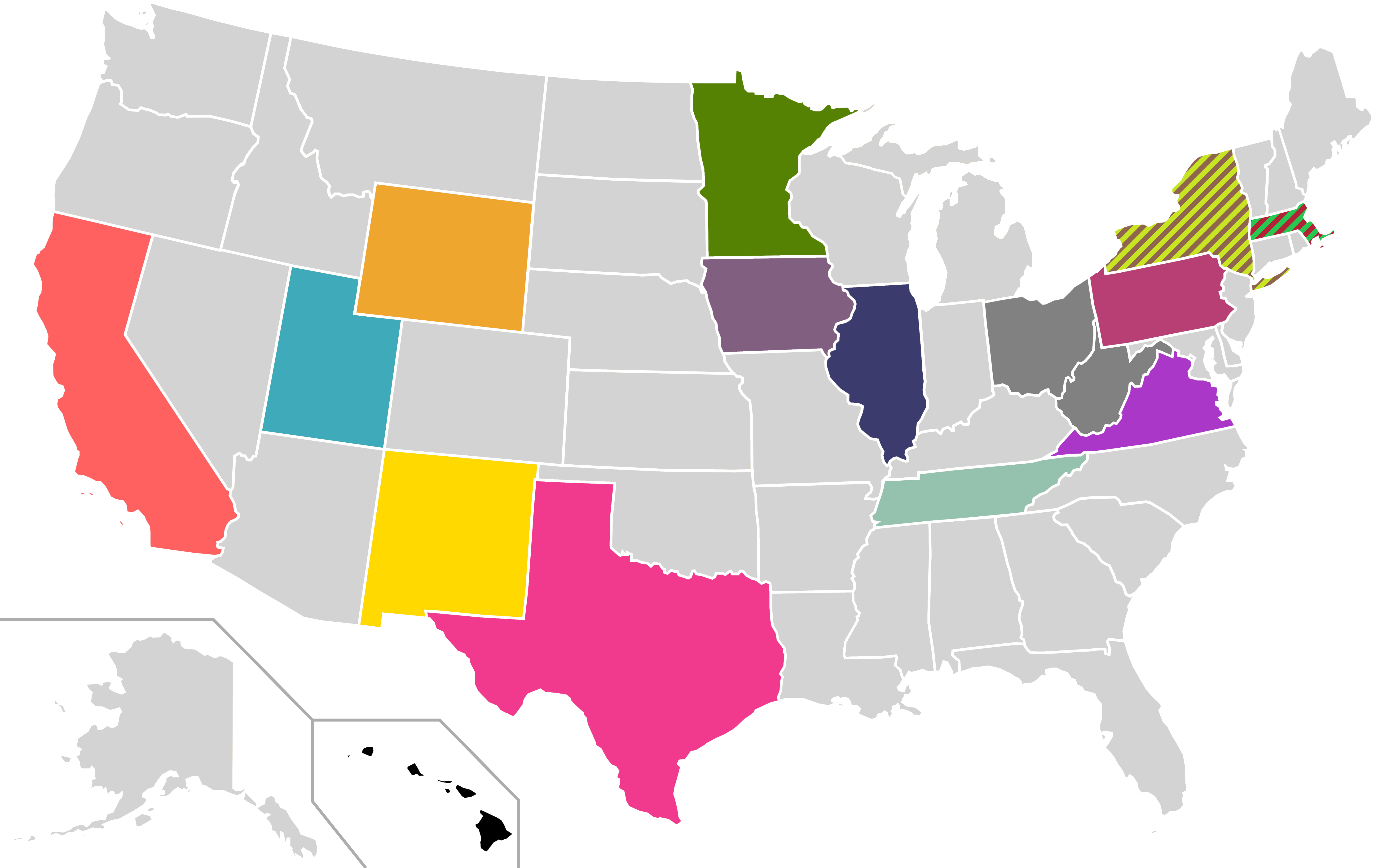 Presidential Candidate Home State Locator Map, 2012 - Texas Bed Bugs Map (6000x3710), Png Download