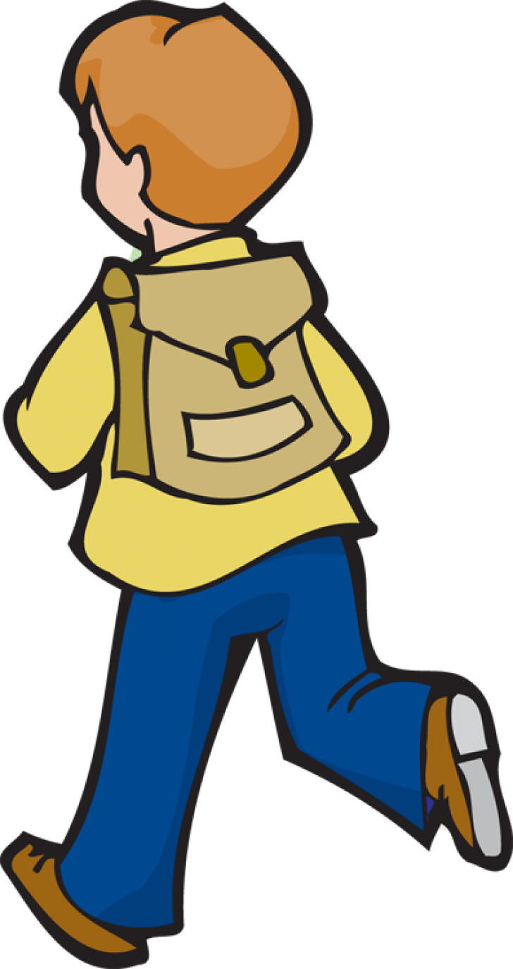 54cbaf47f548e0dc21db - - Boy With School Bag Clipart (640x1209), Png Download