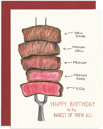 Rarest Of Them All Birthday Card - Steak Father's Day Card (480x480), Png Download