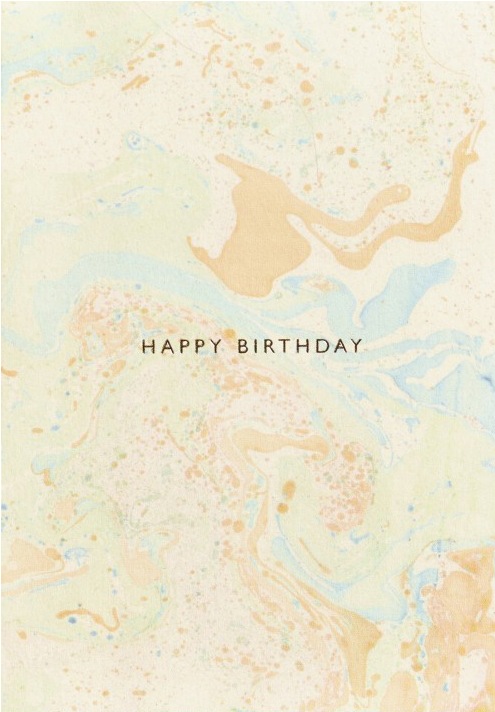 Pastel Marbled Happy Birthday Card - Atlas (800x800), Png Download