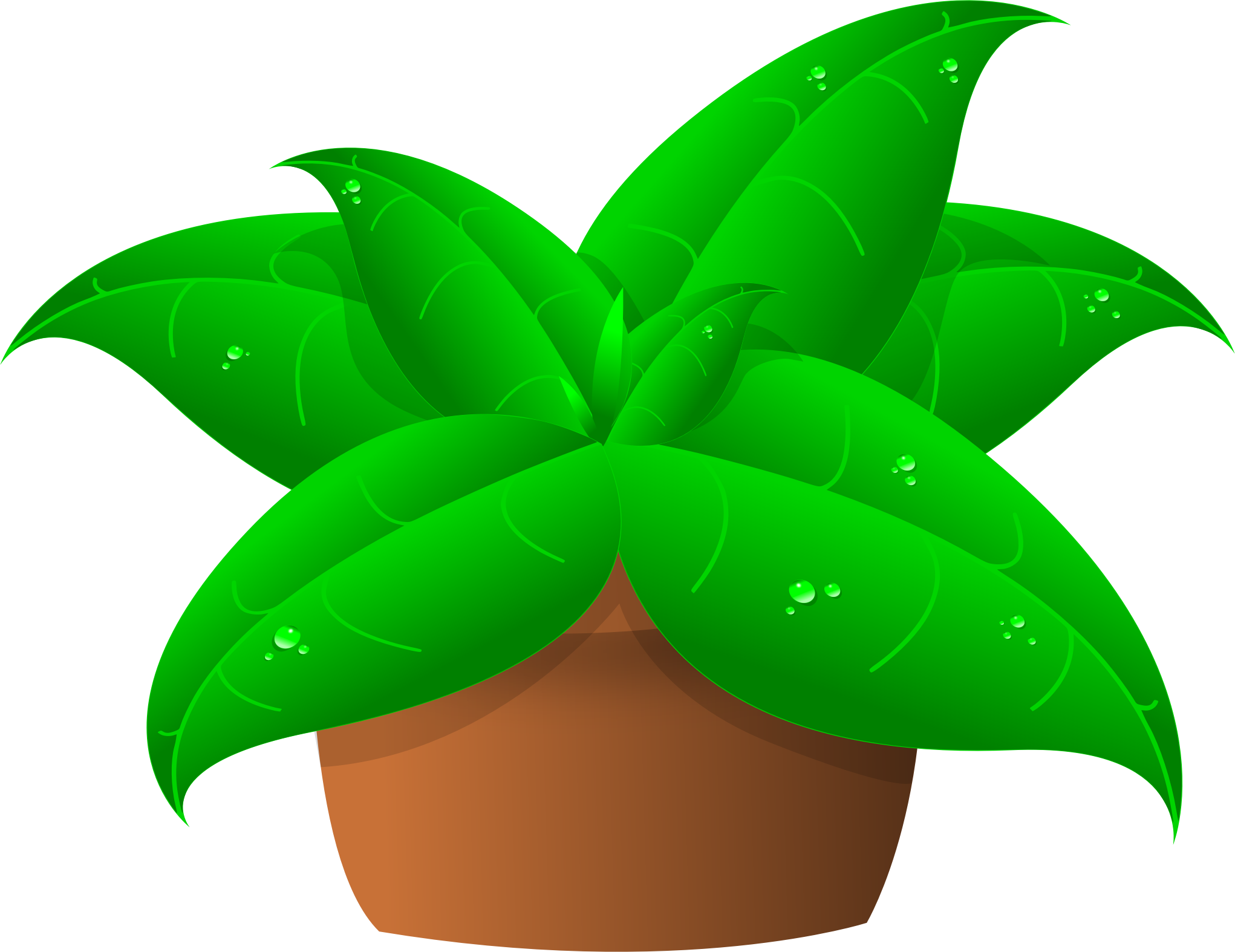 Pot Plant Clipart Bucket Flower - Plant Clipart (2042x1574), Png Download