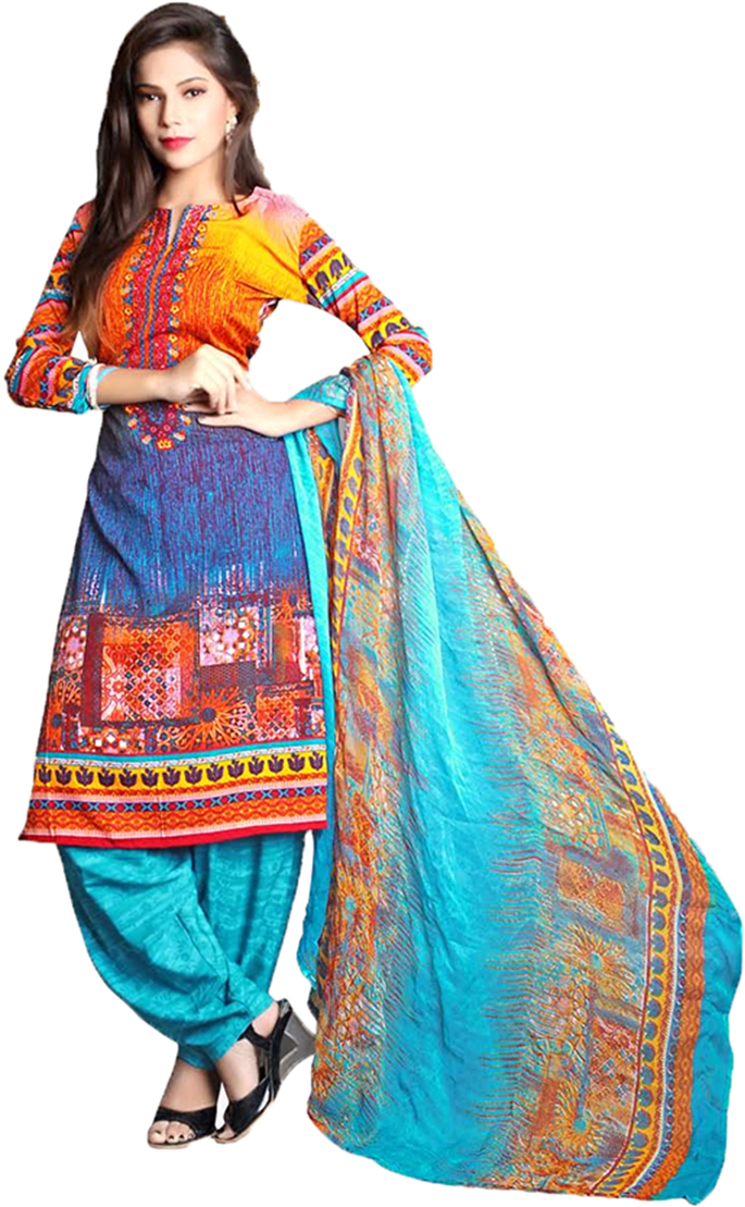 Multicolor Printed Malai Linen 4909-unstitched Ladies - Silk (1200x1200), Png Download