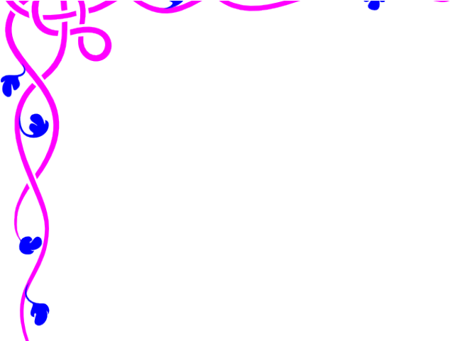 Flower Border Line Design - Corner Border Designs Png (640x480), Png Download