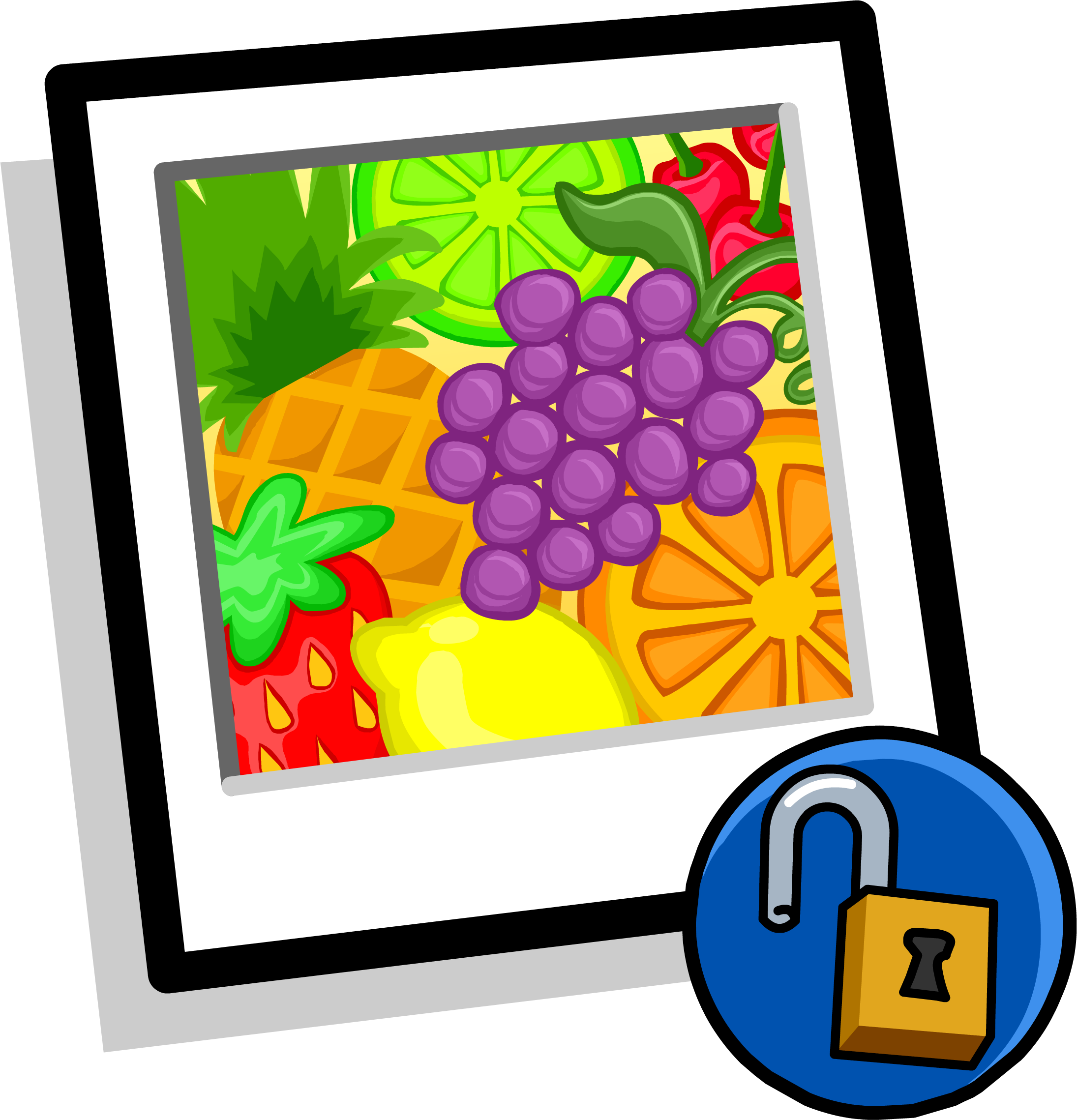 Fruit Frenzy Background Clothing Icon Id - Club Penguin Mp3000 (2190x2278), Png Download