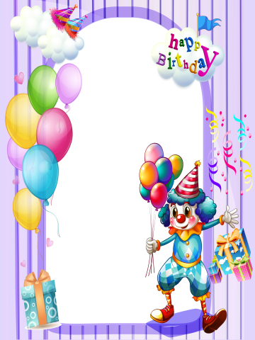 Happy Birthday Frame Maker - Happy Birthday Frames Png Hd (360x480), Png Download