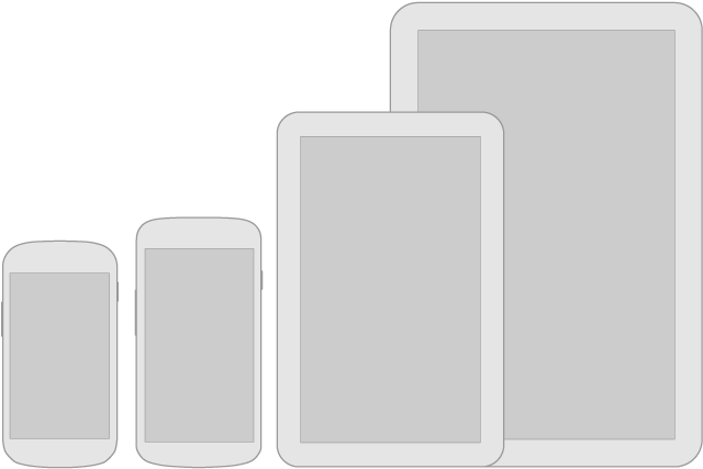 Android Devices In Various Sizes - Android Tablet White Mockup (760x439), Png Download