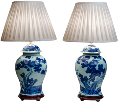 Blue White Lamps - Magazine (400x362), Png Download