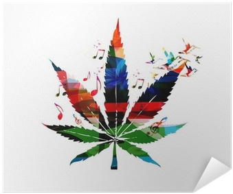 Colorful Vector Cannabis Leaf With Hummingbirds Background - Gina Clowes - True Colors (cd) (400x400), Png Download