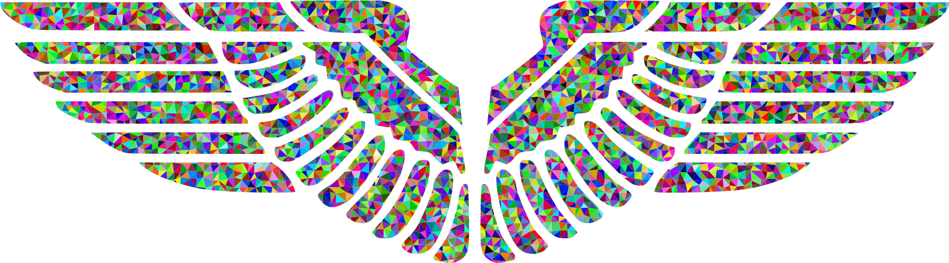 Colorful Silhouette Of An Eagle Wings - Eagle On Iron Cross (1920x960), Png Download