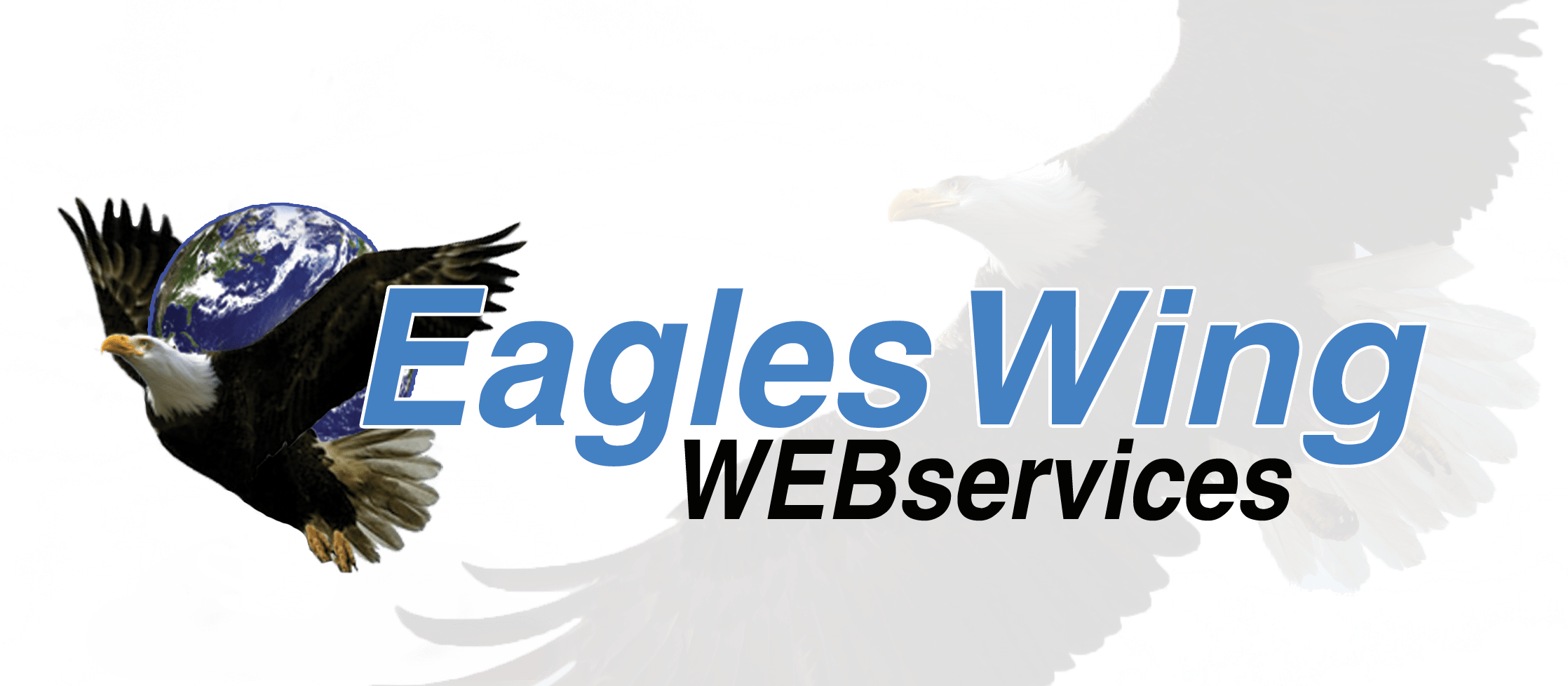 Eagle In Front With Out Slogan - Earth (2236x978), Png Download