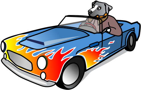 Cabriolet Convertible Drop-head Coupe Car - Dog Driving Car Cartoon (532x340), Png Download