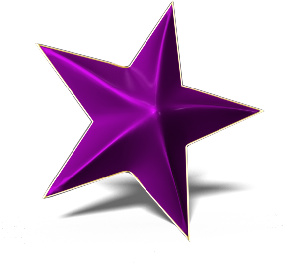 Star 3d Lila Golden Frame Glossy - Paper Hanging Crafts (591x591), Png Download