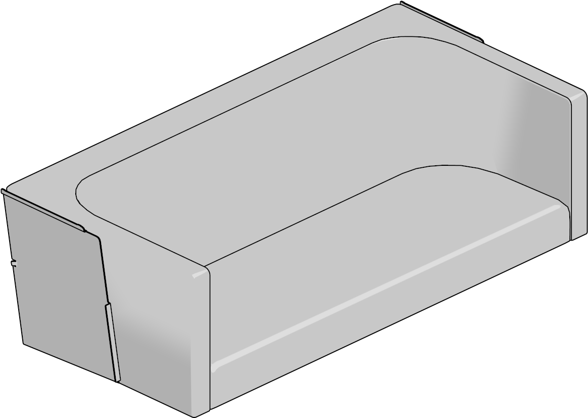 Seat-rumble,60 In,non Contrasting,hidden Accessory - Sofa Bed (1200x1200), Png Download