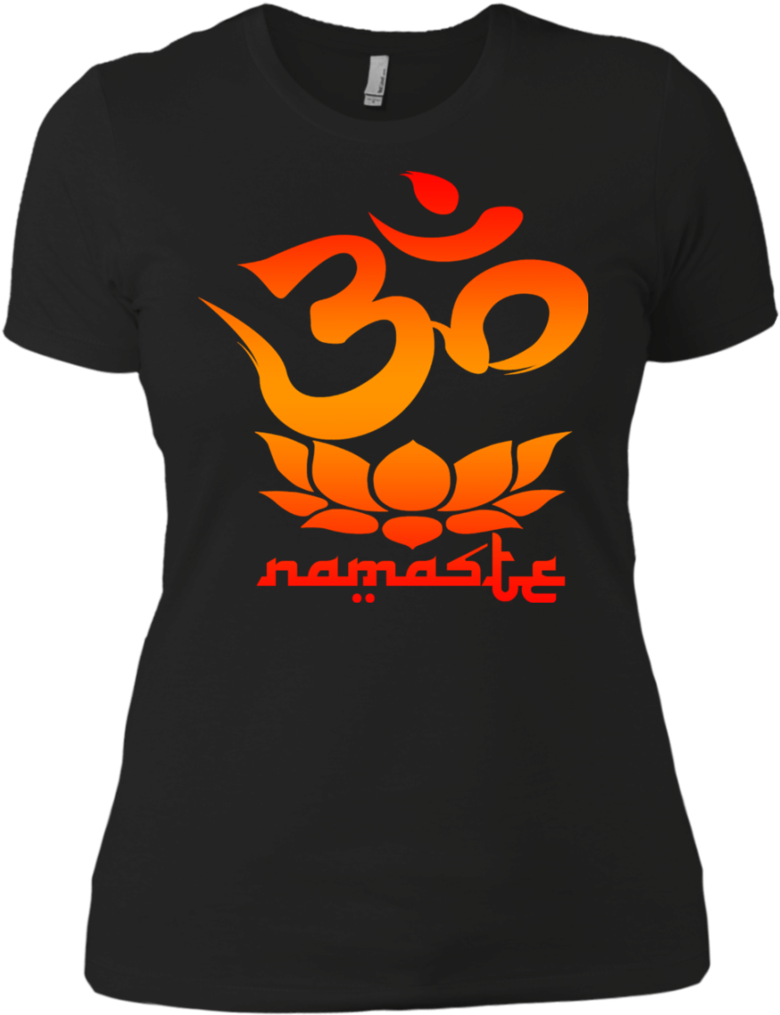 Namaste Symbol With Lotus Flower Tank Tops & T-shirts - Shirt (1024x1024), Png Download