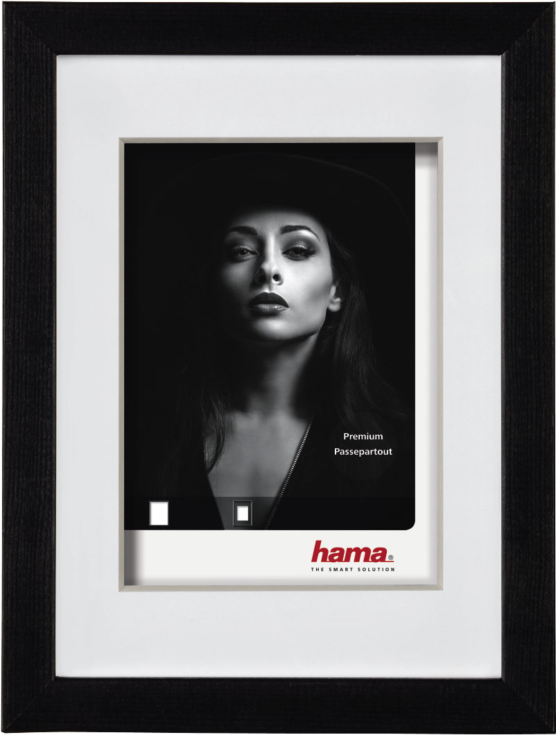 "dana" Wooden Frame, 3d, Black, 13 X 18 Cm - Hama 3d Holzrahmen Dana 24x30 Cm Schwarz (1100x1100), Png Download