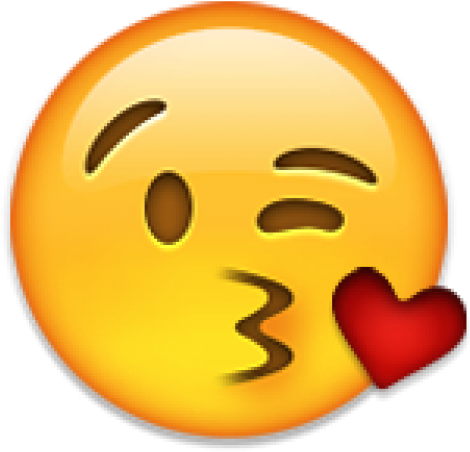 Emoticons Whatsapp Png - Kiss Emoji (500x500), Png Download