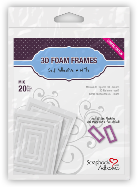 3d Foam Frames - Scrapbook Adhesives By 3l 3d Foam Hearts 48pc 3 Pack (600x600), Png Download