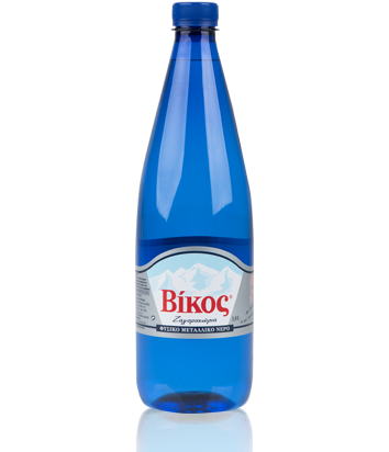 Vikos 1,0 L Blue - Glass Bottle (353x523), Png Download