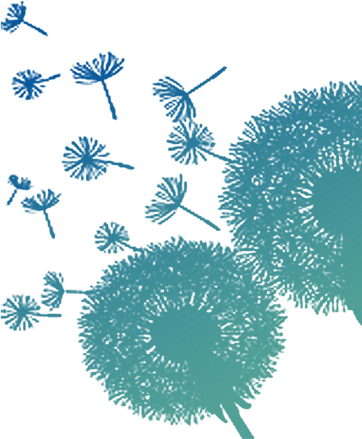 Colored Dandelion Transparent Png - Dente De Leão Azul Png (800x1000), Png Download