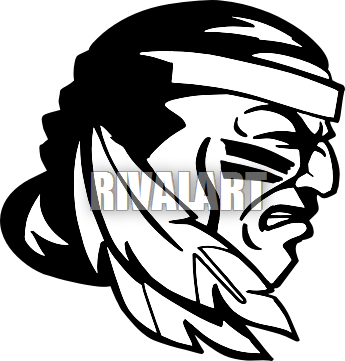 Png Royalty Free Library Indian Clipart - Eastern Wayne Warriors Logo (345x361), Png Download