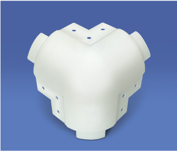 3-way 90º Plastic Bullnose Corner Cap - Inflatable (350x400), Png Download