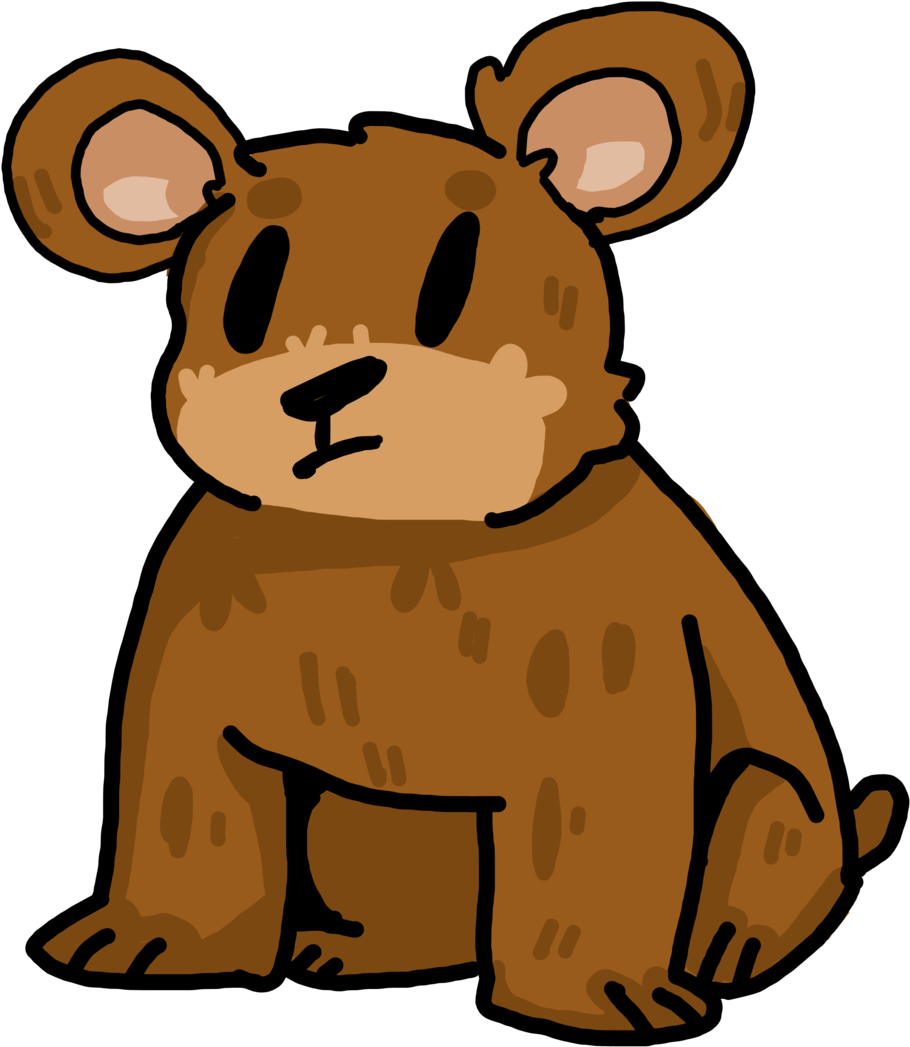 Bear Furry Pencil And In - Bear With A Spoon (1024x1160), Png Download