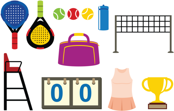 Padel Tennis Icons Vector - Volleyball (700x490), Png Download