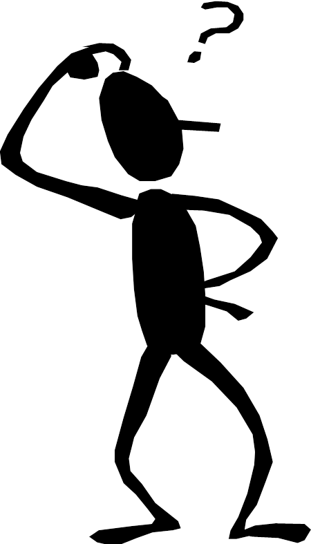 A Man Thinking Of A Great Plan Cartoon Clipart - Thinking Stick Figure Png (450x787), Png Download