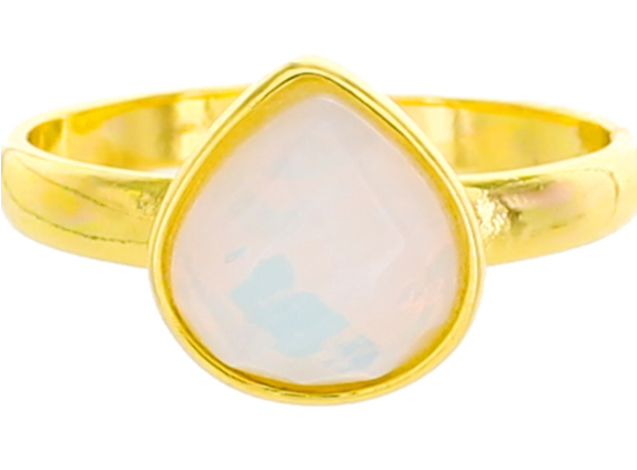 Clear Teardrop Ring - Engagement Ring (600x600), Png Download