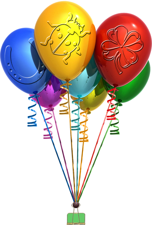 Birthday ,isolated - Musical Note Balloons Png (500x737), Png Download