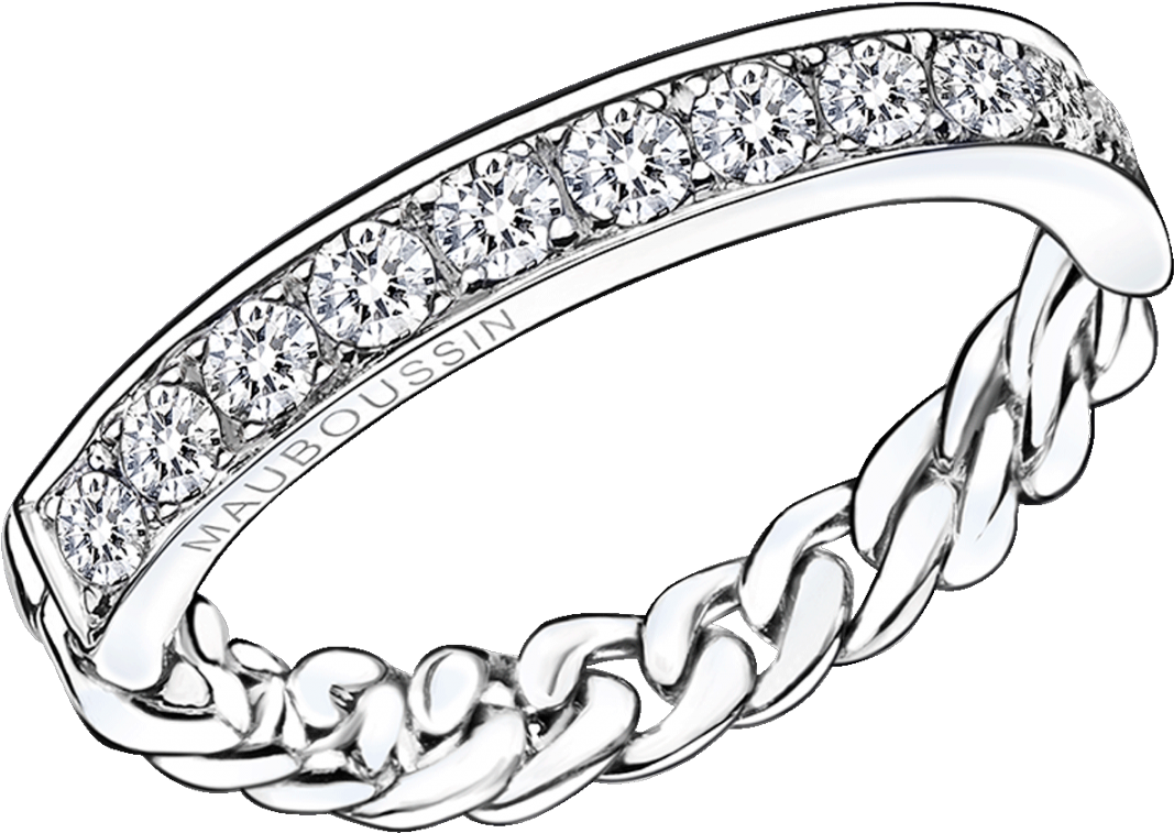 Mi Chaine Mi Diamant Ring, White Gold And Diamonds - Ring (1800x1799), Png Download