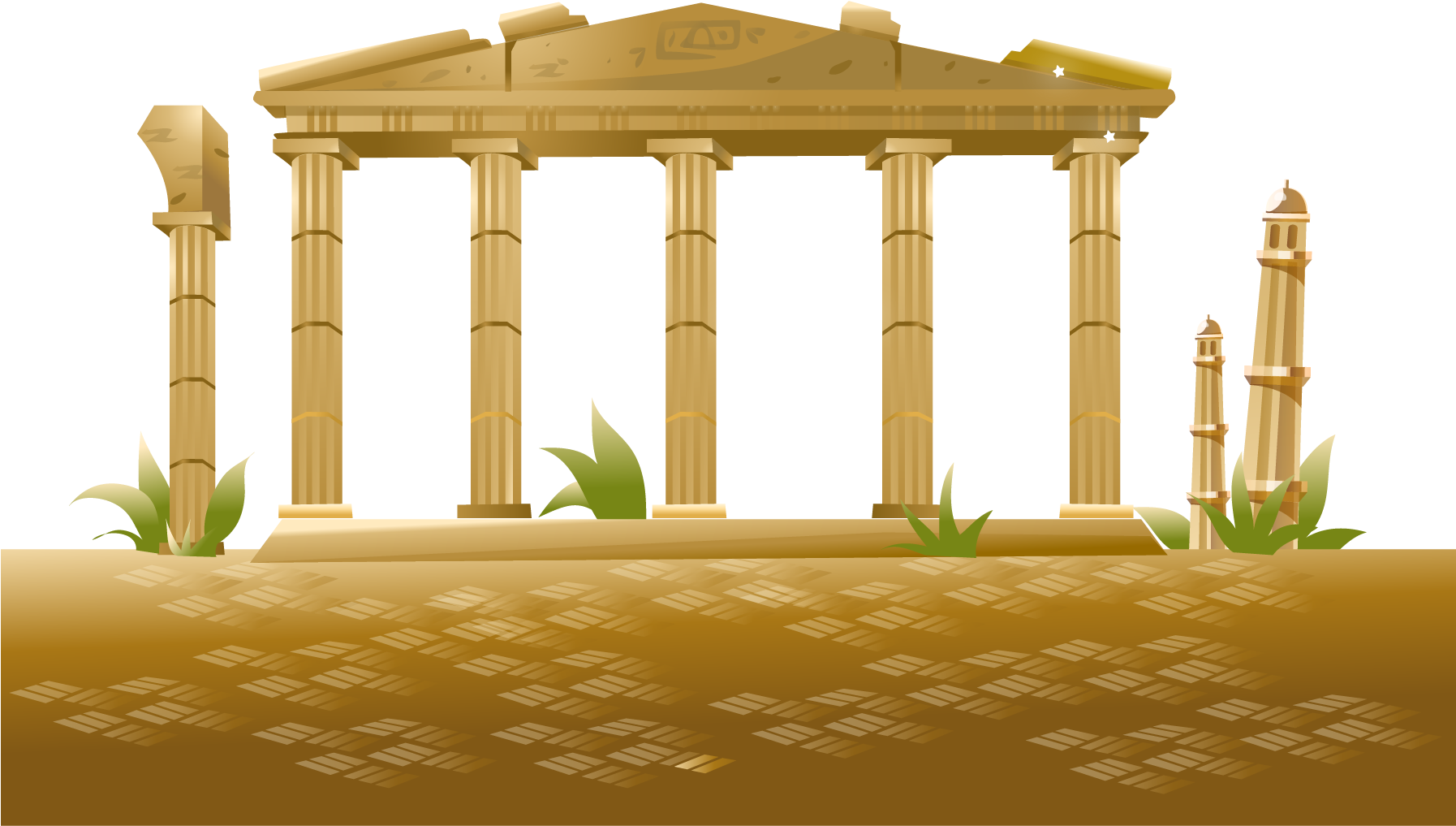 Parthenon Clipart Structure - Egypt Temple Clipart Png (1793x1093), Png Download