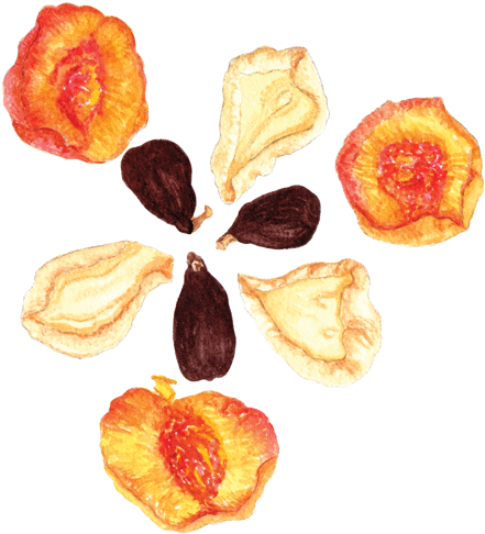 Dried Pears, Peaches & Figs - Pear (500x530), Png Download