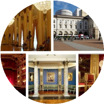 La Scala Opera House, The Temple Of Music And Its Museum - Teatro Alla Scala (424x404), Png Download