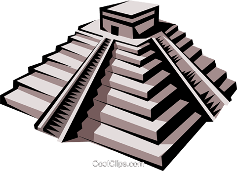 Inca Temple Royalty Free Vector Clip Art Illustration - Aztec Temple Clipart (480x346), Png Download