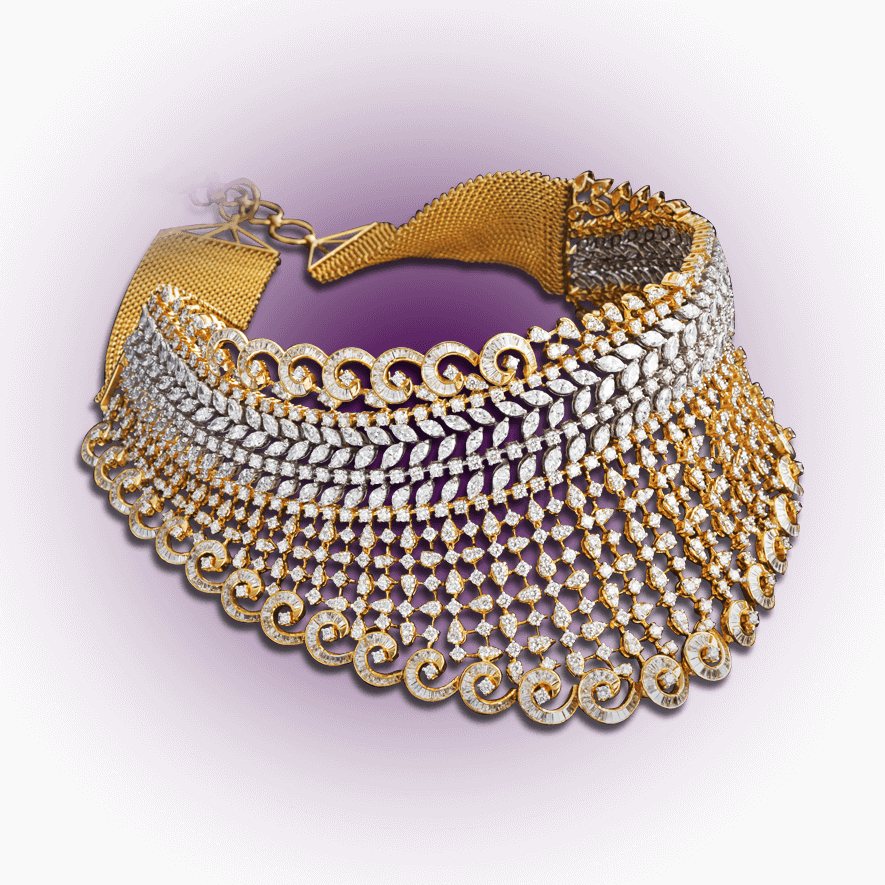 Bridal Diamond Choker - Bracelet (885x885), Png Download
