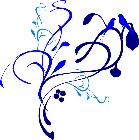 Love Birds In Tree Clipart - Vines Clip Art (594x598), Png Download